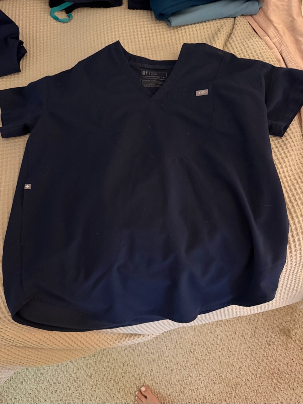 FIGS Navy Addison’s Tunic Scrub Top
